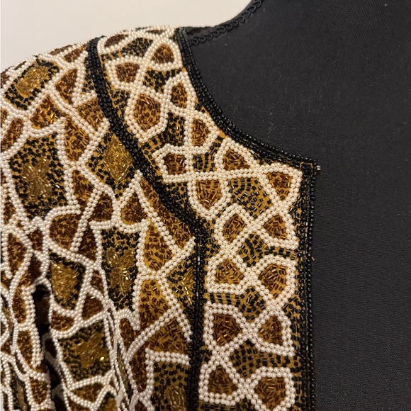 Black and Gold Animal Print Blazer & Suit Jacket - Picture 4 of 9